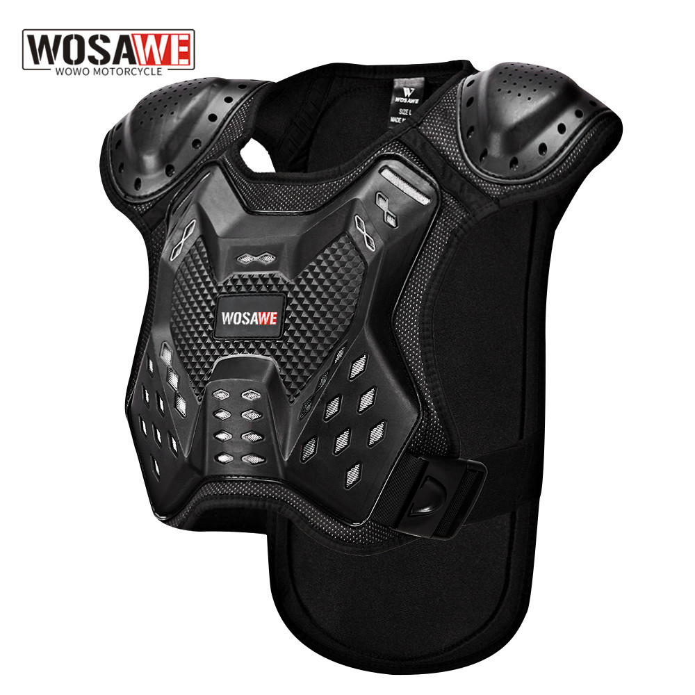 Mountain Biking Body Armour - WOSAWE Kinderborstvest Motocrossvest Motorfiets Borst Rug