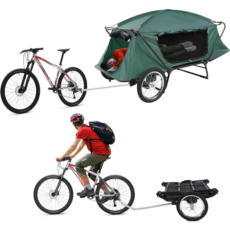 Mountain Biking Camp - Elektrische fiets mountainbike kampeertrailer, outdoor camper,