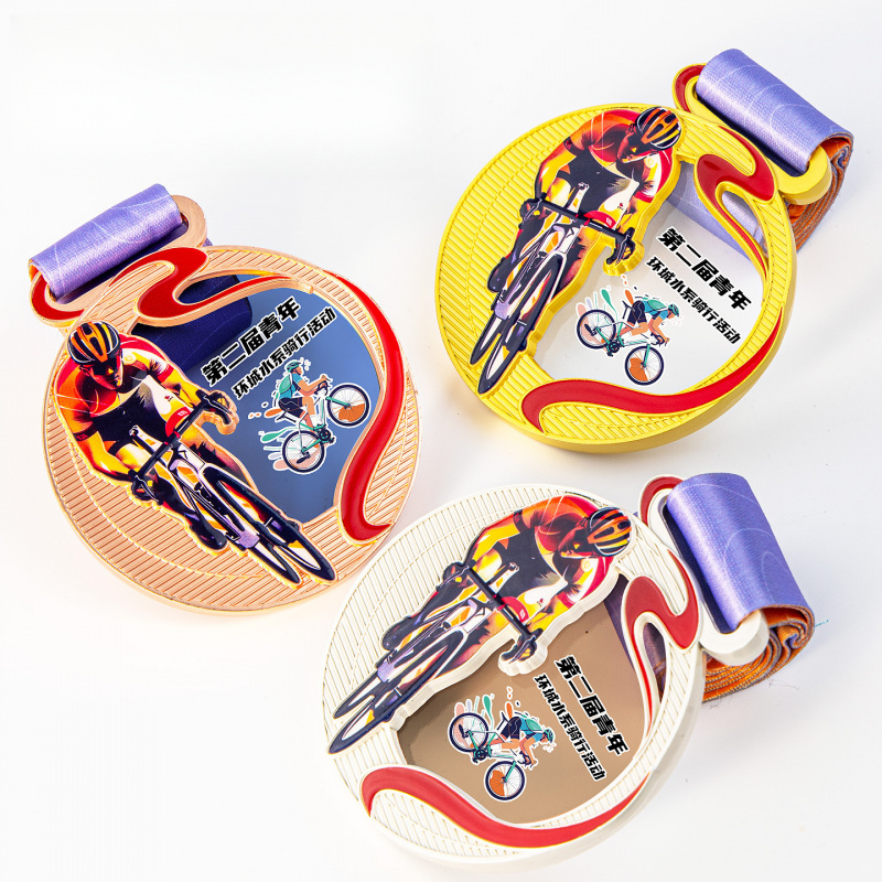Mountain Biking Events - Metalen medaille, medaille van zinklegering, mountainbikecompetitie,