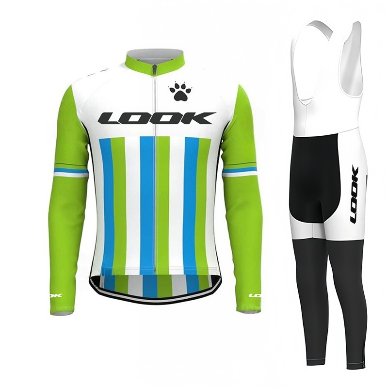 Mountain Biking Outfit - LOOK Fietsshirt, Herenfietsshirt met lange mouwen,