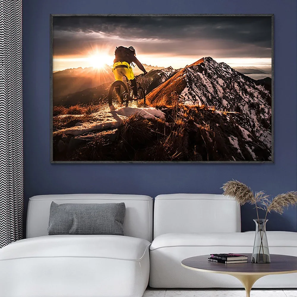 Mountain Biking Movies - SP080 Zijden Doek Muurposter Mountainbike Off-road