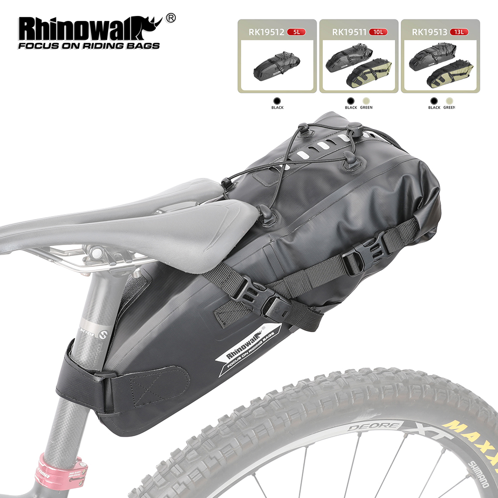 Mountain Biking Bag - Rhinowalk Fietszadeltas 5L-13L Waterdichte Grote Capaciteit