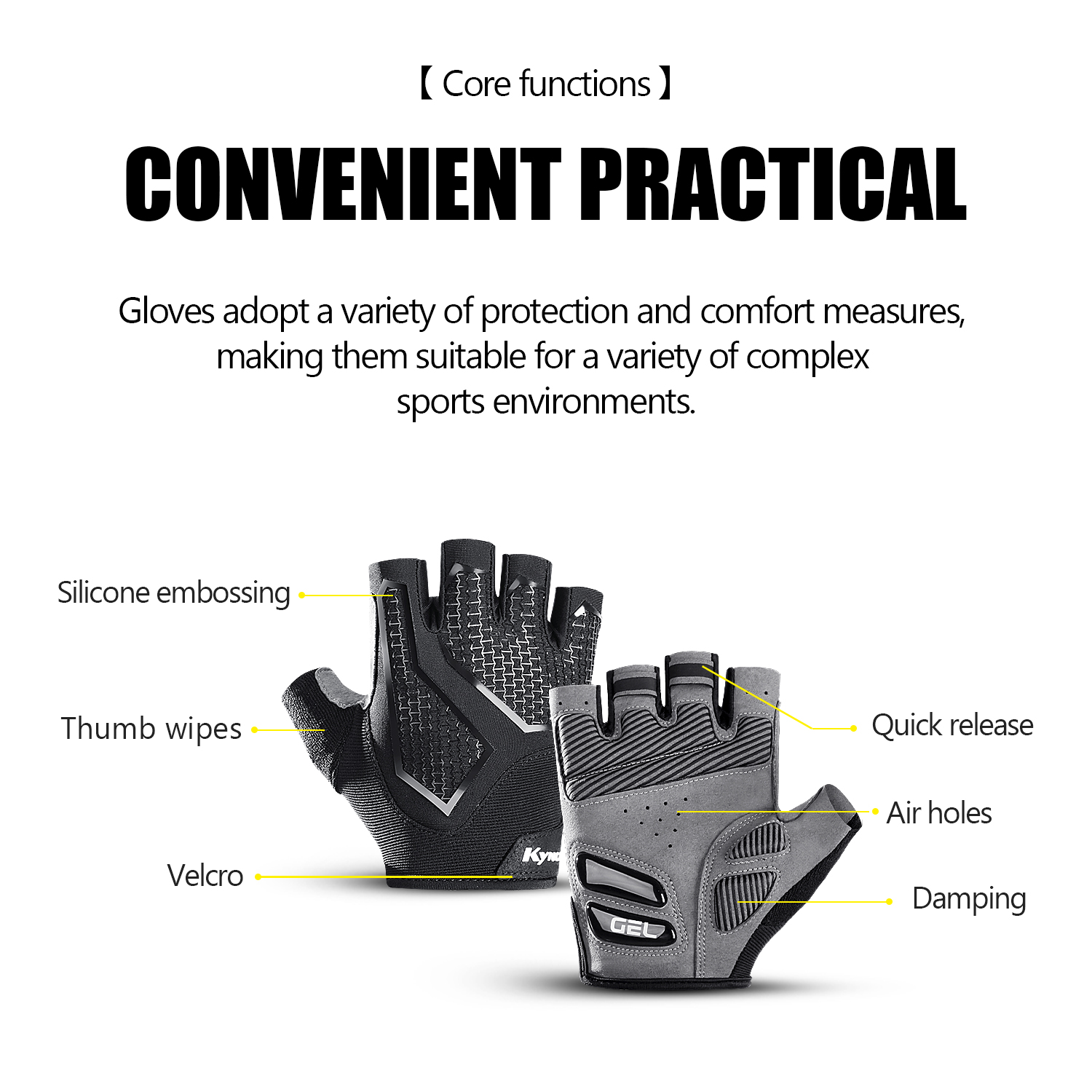 Kymc Half Finger Fiets Handsch - Mountain Biking Elbow Pads recensie en prijs